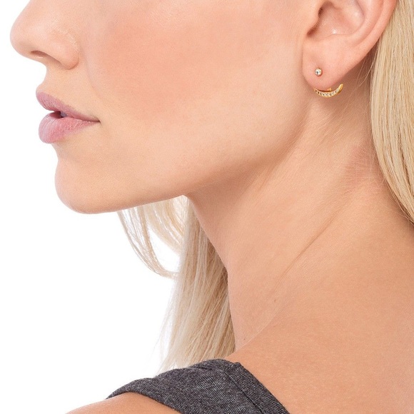 Gorjana crescent shimmer ear jacket earrings - Picture 4 of 4